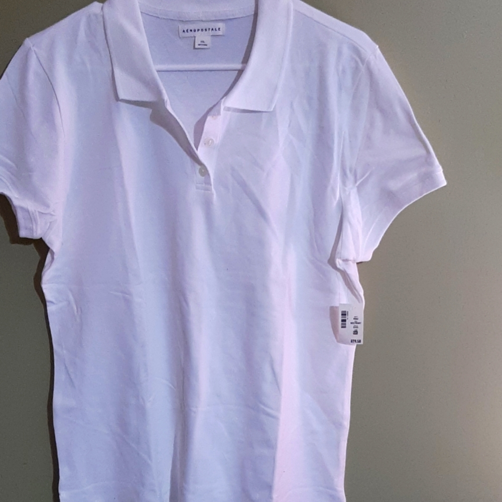 Aeropostal white collar polo XXL